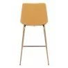 Zuo Modern Tony Counter Stool in Yellow and Gold - Back View - Zuo Modern Tony Counter Stool in Yellow and Gold - Back View
