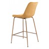 Zuo Modern Tony Counter Stool in Yellow and Gold - Back Angled