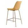 Zuo Modern Tony Counter Stool in Yellow and Gold - Back Angled - Zuo Modern Tony Counter Stool in Yellow and Gold - Back Angled
