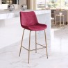 Zuo Modern Tony Counter Stool in Red and Gold - Lifestyle