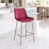 Zuo Modern Tony Counter Stool in Red and Gold - Lifestyle - Zuo Modern Tony Counter Stool in Red and Gold - Lifestyle
