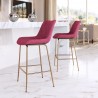 Zuo Modern Tony Counter Stool in Red and Gold - Lifestyle 2