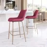 Zuo Modern Tony Counter Stool in Red and Gold - Lifestyle 2 - Zuo Modern Tony Counter Stool in Red and Gold - Lifestyle 2