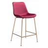 Zuo Modern Tony Counter Stool in Red and Gold - Angled