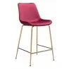 Zuo Modern Tony Counter Stool in Red and Gold - Angled - Zuo Modern Tony Counter Stool in Red and Gold - Angled