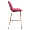 Zuo Modern Tony Counter Stool in Red and Gold - Side