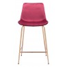 Zuo Modern Tony Counter Stool in Red and Gold - Front