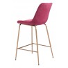 Zuo Modern Tony Counter Stool in Red and Gold - Back Angled