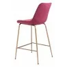 Zuo Modern Tony Counter Stool in Red and Gold - Back Angled - Zuo Modern Tony Counter Stool in Red and Gold - Back Angled