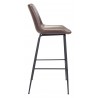 Zuo Modern Byron Barstool in Brown - Side