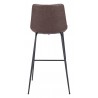 Zuo Modern Byron Barstool in Brown - Back View