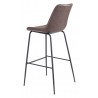 Zuo Modern Byron Barstool in Brown - Back angled