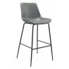 Zuo Modern Byron Barstool in Gray - Angled - Zuo Modern Byron Barstool in Gray - Angled