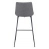 Zuo Modern Byron Barstool in Gray - Back View