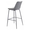 Zuo Modern Byron Barstool in Gray - Back Angled