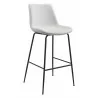 Zuo Modern Byron Barstool in White - Angled - Zuo Modern Byron Barstool in White - Angled