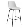 Zuo Modern Byron Barstool in White - Angled