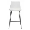 Zuo Modern Byron Barstool in White - Front - Zuo Modern Byron Barstool in White - Front