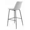 Zuo Modern Byron Barstool in White - Back Angled View - Zuo Modern Byron Barstool in White - Back Angled View