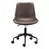 Zuo Modern Byron Office Chair in Brown - Front - Zuo Modern Byron Office Chair in Brown - Front