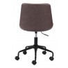 Zuo Modern Byron Office Chair in Brown - Back