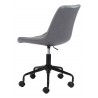 Zuo Modern Byron Office Chair in Grey - Back View