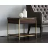 Sunpan Stamos End Table - Gold - Zebra Brown - Lifestyle - Sunpan Stamos End Table - Gold - Zebra Brown - Lifestyle