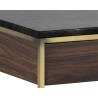 Sunpan Stamos End Table - Gold - Zebra Brown - Edge Close-Up