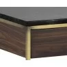 Sunpan Stamos End Table - Gold - Zebra Brown - Edge Close-Up - Sunpan Stamos End Table - Gold - Zebra Brown - Edge Close-Up