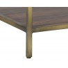 Sunpan Stamos End Table - Gold - Zebra Brown - Leg Close-Up