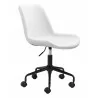 Zuo Modern Byron Office Chair in White - Angled - Zuo Modern Byron Office Chair in White - Angled
