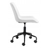 Zuo Modern Byron Office Chair in White - Side