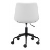 Zuo Modern Byron Office Chair in White - Back View