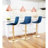 Zuo Modern Prima Barstool Dark Blue and Gold - Lifestyle 2