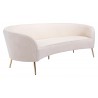 Zuo Modern Luna Sofa in Cream - Angled