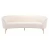 Zuo Modern Luna Sofa in Cream - Front - Zuo Modern Luna Sofa in Cream - Front
