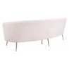 Zuo Modern Luna Sofa in Cream - Back Angled