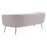 Zuo Modern Deco Sofa in Beige - Back Angled