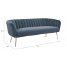 Zuo Modern Deco Sofa in Grey - With Dimensions