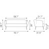 Zuo Modern Karan Sofa in Green - Dimension Sheet