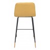 Zuo Modern Var Counter Stool in Yellow - Back Angled