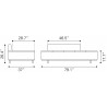 Zuo Modern Confection Sofa in Brown - Dimension Sheet
