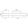 Zuo Modern Confection Sofa in Brown - Dimension Sheet - Zuo Modern Confection Sofa in Brown - Dimension Sheet
