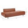Zuo Modern Confection Sofa in Brown - With Dimensions