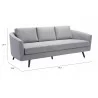 Zuo Modern Divinity Sofa in Gray - With DImensions - Zuo Modern Divinity Sofa in Gray - With DImensions