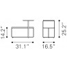 Zuo Modern Henry Coffee Table Brass - Dimensions Sheet