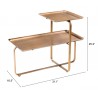 Zuo Modern Henry Coffee Table Brass - With DImensions
