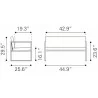 Zuo Modern Claremont Sofa in Gray - Dimension Sheet - Zuo Modern Claremont Sofa in Gray - Dimension Sheet