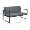Zuo Modern Claremont Sofa in Gray - With Dimension - Zuo Modern Claremont Sofa in Gray - With Dimension