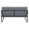 Zuo Modern Claremont Sofa in Gray - Back View